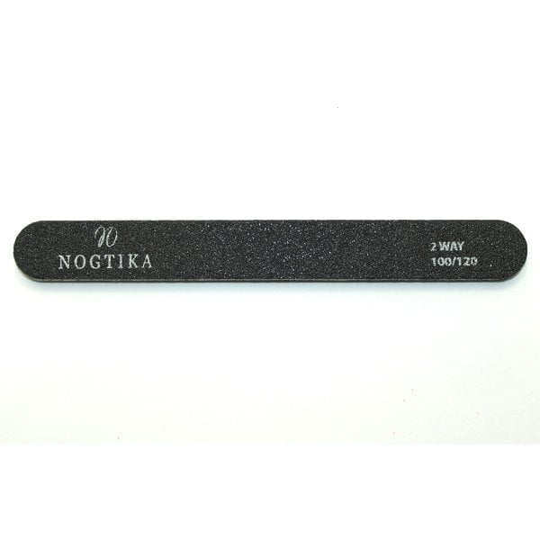 Пилка для ногтей NOGTIKA, черная закругленная (100/120) - NOGTISHOP