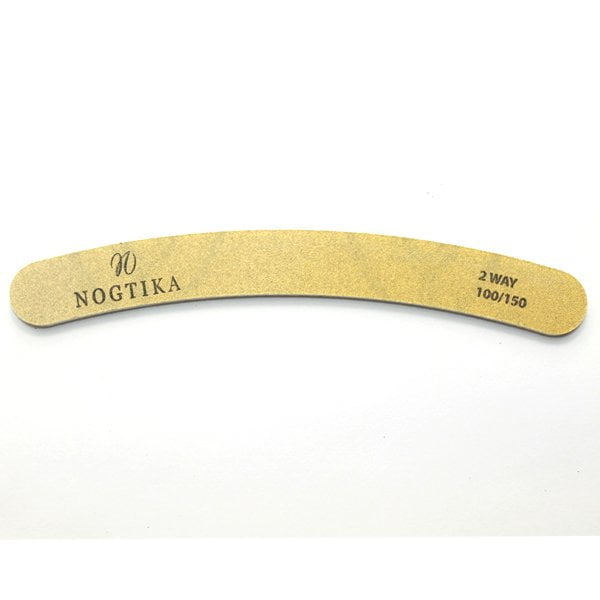 Пилка для ногтей NOGTIKA, серый-бумеранг (100/150).