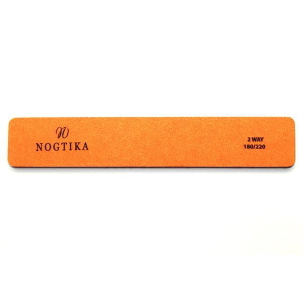 Пилка для ногтей NOGTIKA, оранж- прямая (180/220).