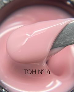 Камуфлирующий самовыравнивающийся гель темно-розовый (холодный) №14, Опция, 15 мл - NOGTISHOP