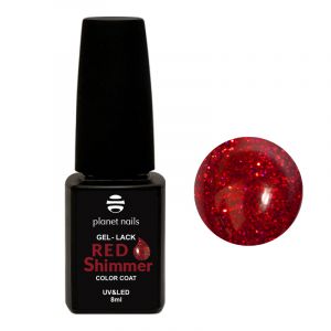 Гель-лак Red Shimmer №830, Planet Nails, 8 мл  - NOGTISHOP
