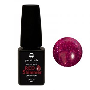 Гель-лак Red Shimmer №831, Planet Nails, 8 мл   - NOGTISHOP
