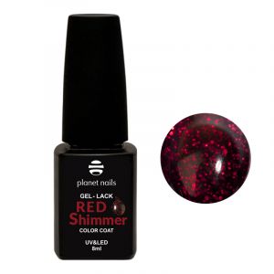 Гель-лак Red Shimmer №834, Planet Nails, 8 мл  - NOGTISHOP
