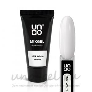 UNO MIXGEL Milk White 30 гр Полиакриловый гель молочно-белый камуфлирующий - NOGTISHOP