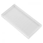 Кристалл-планшет для ресниц прямоугольный прозрачный с разметкой, LASH CRYSTAL,  Irisk
