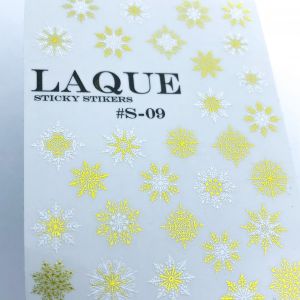 Слайдер дизайн Laque #S-09 White/Gold - NOGTISHOP
