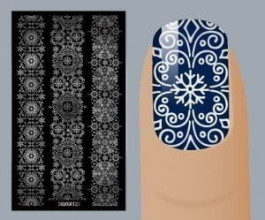 Слайдер для дизайна ногтей, Фольгированные, Серебро №S123, NOGTIKA - NOGTISHOP