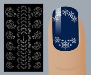 Слайдер для дизайна ногтей, Фольгированные, Серебро №S127, NOGTIKA - NOGTISHOP