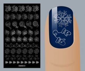 Слайдер для дизайна ногтей, Фольгированные, Серебро №S129, NOGTIKA - NOGTISHOP