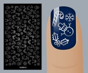 Слайдер для дизайна ногтей, Фольгированные, Серебро №S130, NOGTIKA - NOGTISHOP