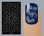 Слайдер для дизайна ногтей, Фольгированные, Серебро №S130, NOGTIKA