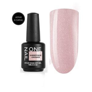 Base Shimmer Lemonade 15 мл, база камуфлирующая One Nail ( легкая в снятии) - NOGTISHOP