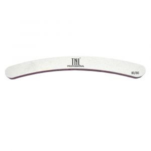 Пилка для ногтей бумеранг 80/80, Белый, в индив. упаковке TNL - NOGTISHOP