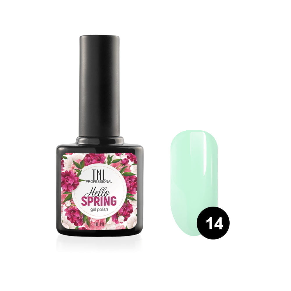 Гель-лак TNL Hello Spring №14 - светло-зеленый (10 мл.)