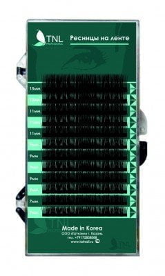 Ресницы на ленте "TNL" 0,07 (№7,8,9,10,11,12) D-изгиб,   TNL - NOGTISHOP