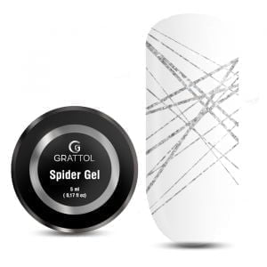 Гель паутинка для тонких линий Grattol Spider Gel Silver, 5 мл