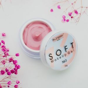 Soft Jelly Make Up Gel №03 15 гр. Универсальный розовый желеобразный камуфляж FLY MARY - NOGTISHOP