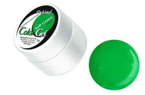 Гель цветной Soft Green (нежно-зеленый), 7,5 гр.