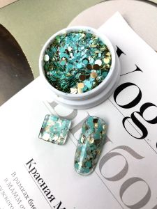 Глиттер CONFETTY MIX TIFFANY - NOGTISHOP