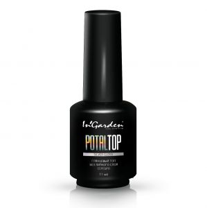 Глянцевый топ без липкого слоя InGarden POTALTOP no wipe silver, 11мл  - NOGTISHOP