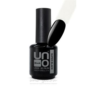 Гель–лак Super Black Супер Черный UNO, 15 мл - NOGTISHOP