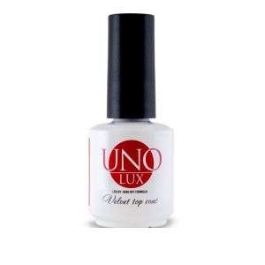 Верхнее покрытие топ с бархатным эффектом Uno Lux Velvet Top Coat без липкого слоя, 15 мл. - NOGTISHOP