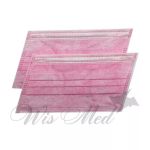 Маска медицинская трехслойная розовая в пакете 50 шт.