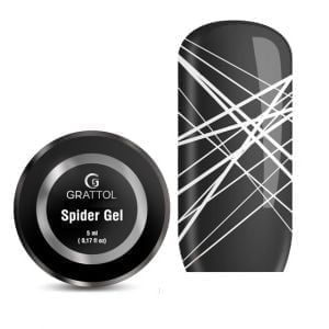 Гель паутинка для тонких линий Grattol Spider Gel White, 5 мл